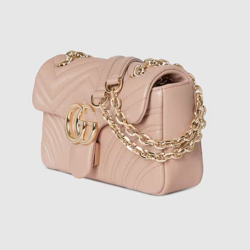 GG Marmont small shoulder bag in pink beige leather, $2,600 (approximately P152,248.20), GUCCI, gucci.com